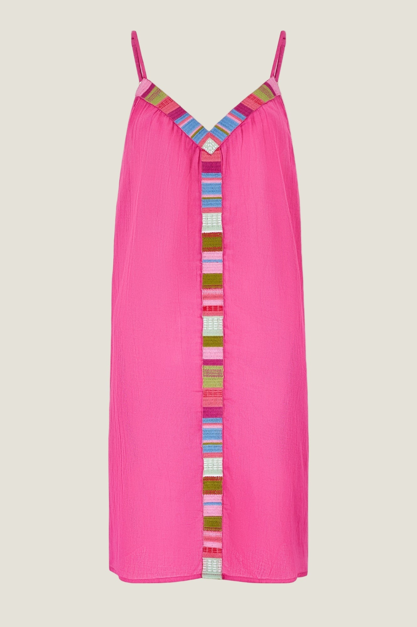Ipanema Embroidered Dress | Pink/Multi