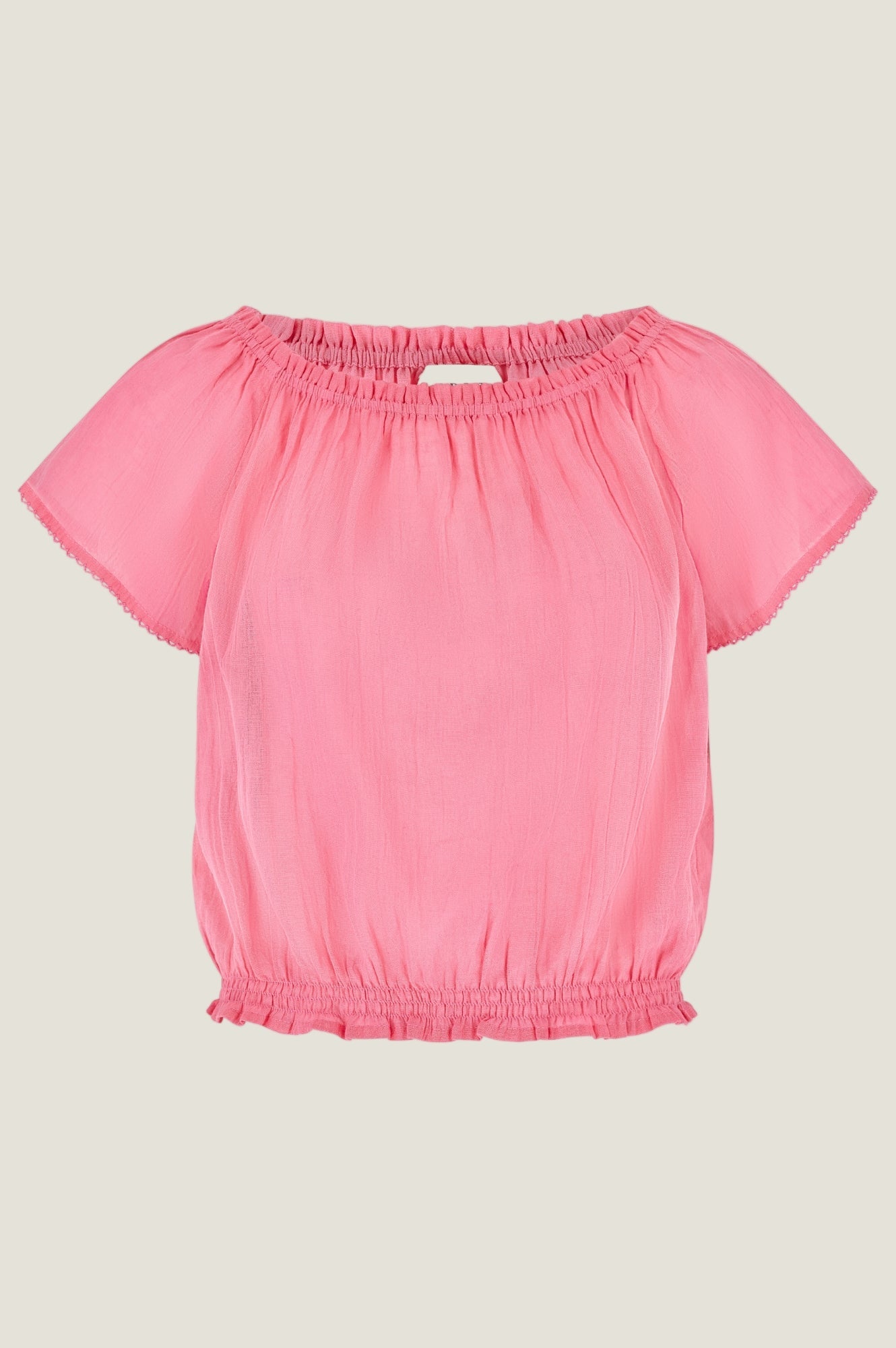 Ilana Frill Organic Cotton Gauze Top | Light Pink