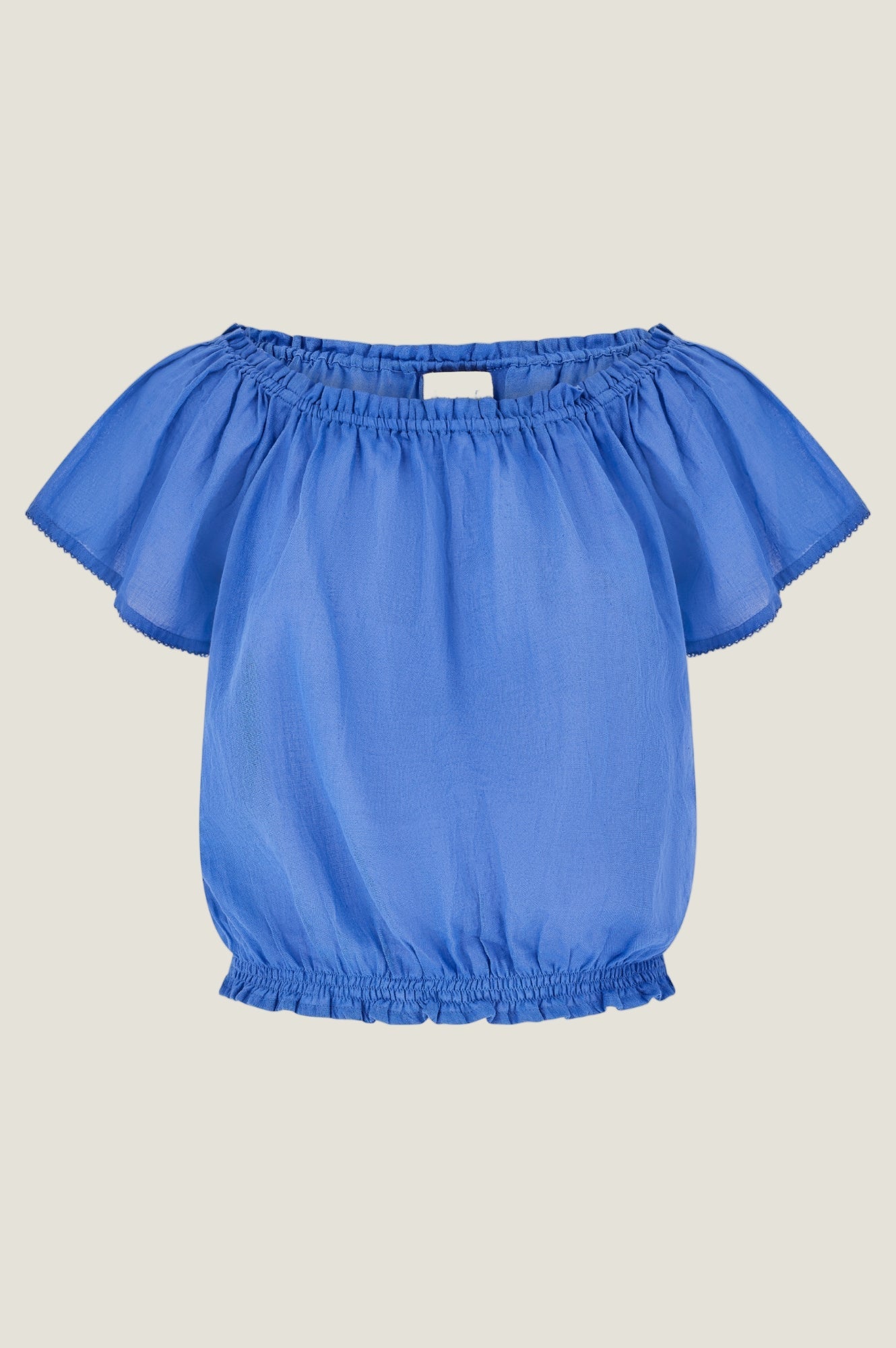 Ilana Frill Organic Cotton Gauze Top | Dazzling Blue