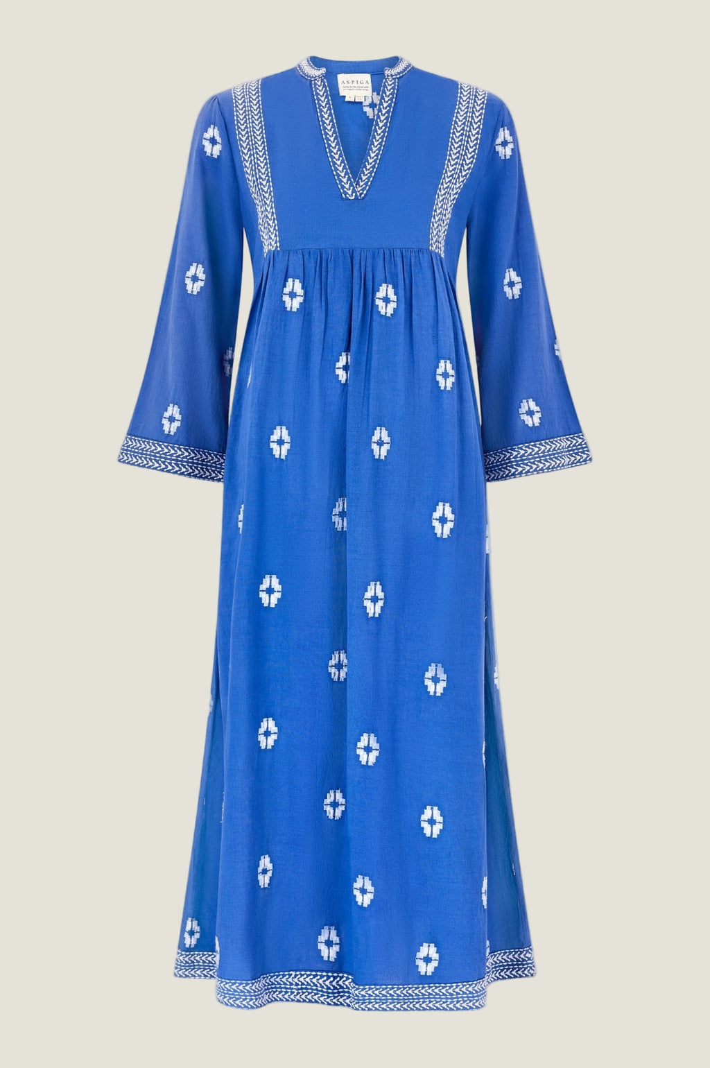 Enola Organic Cotton Dress | Dazzling Blue/White