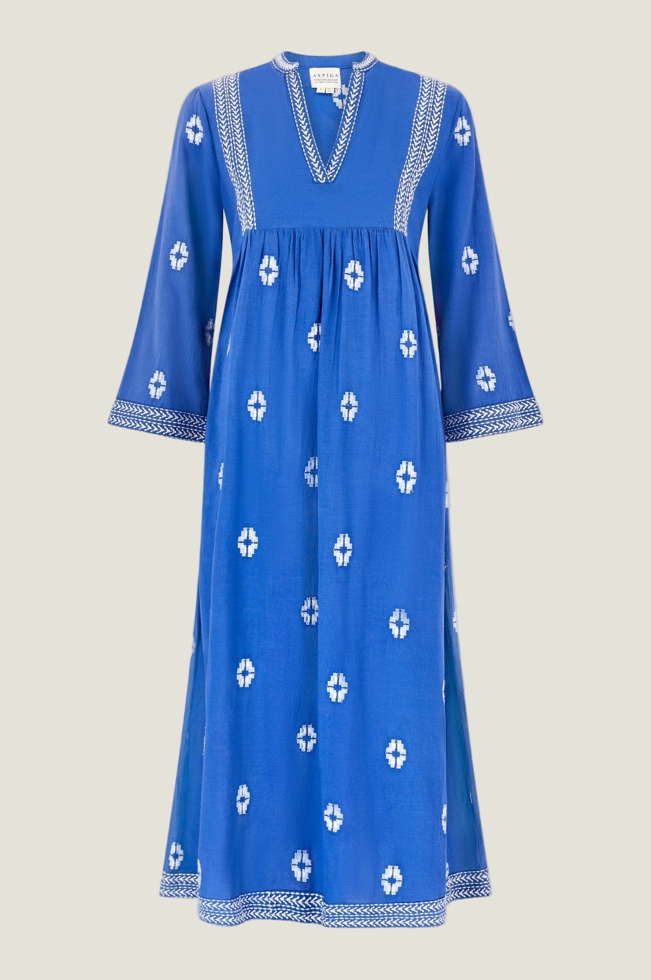 Enola Organic Cotton Dress | Dazzling Blue/White