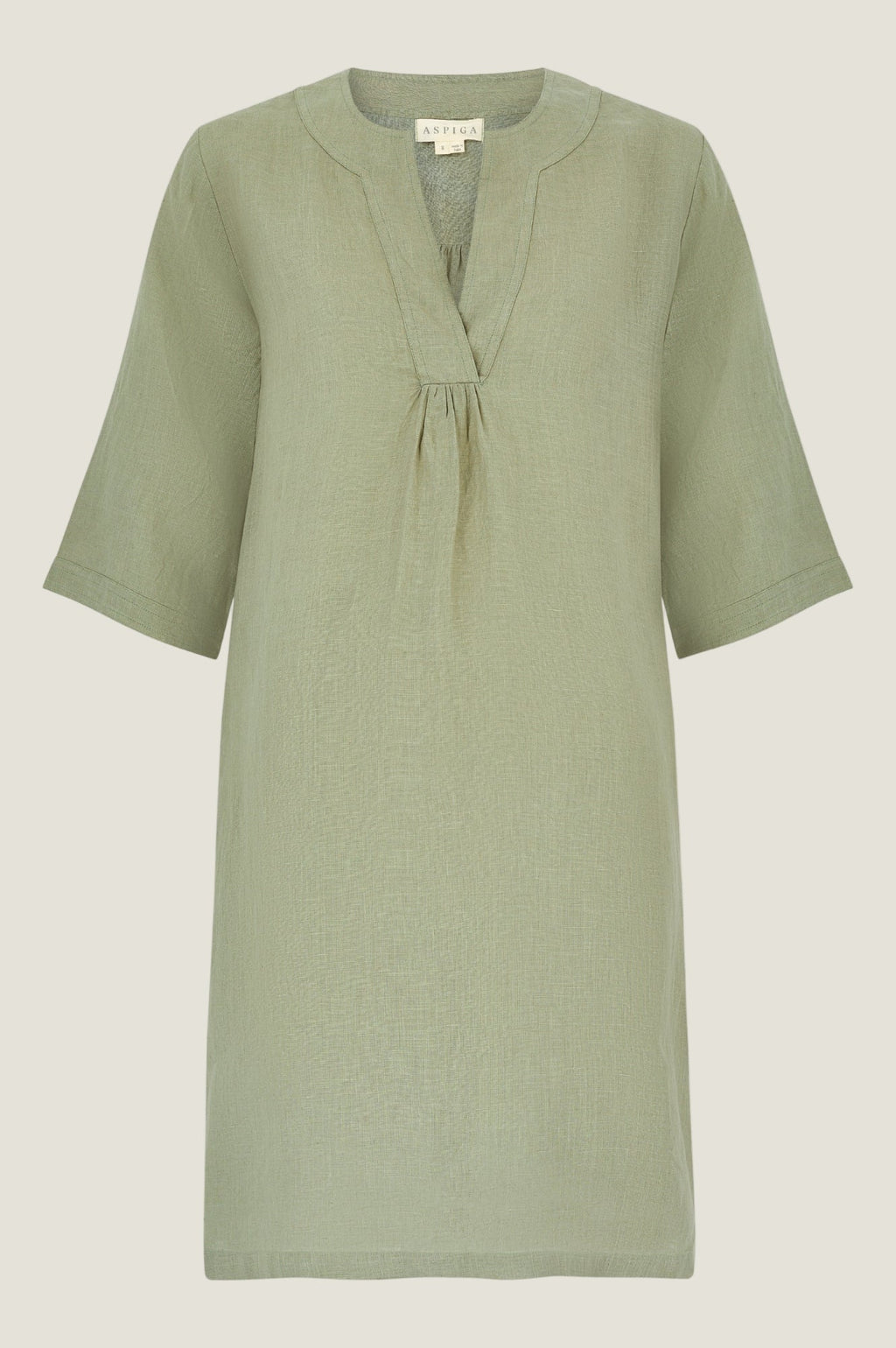 Calvi Linen Dress | Khaki