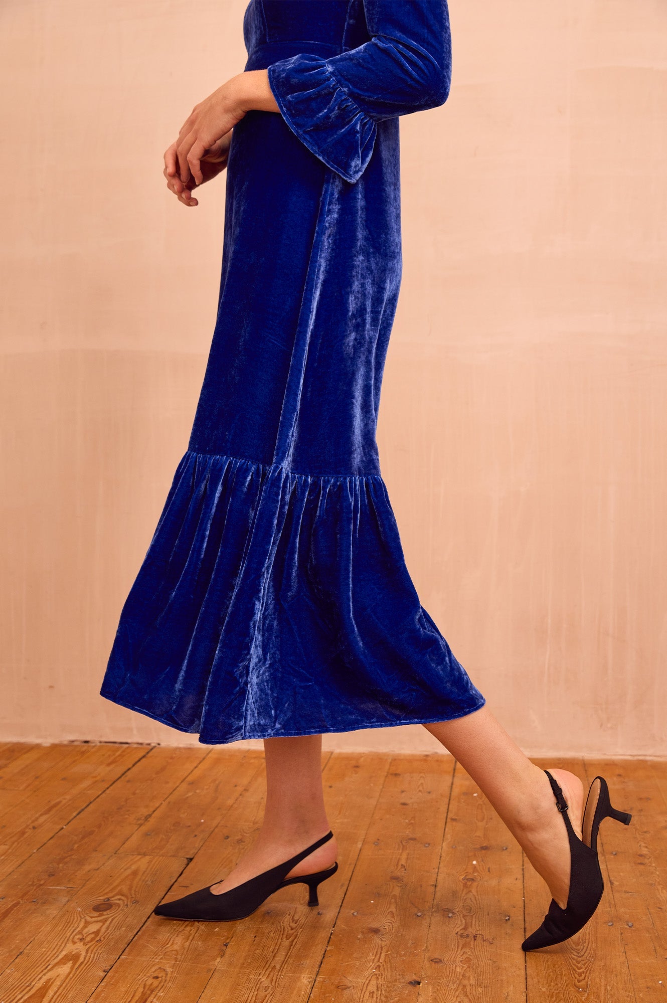 Victoria Velvet Dress | Azure Blue