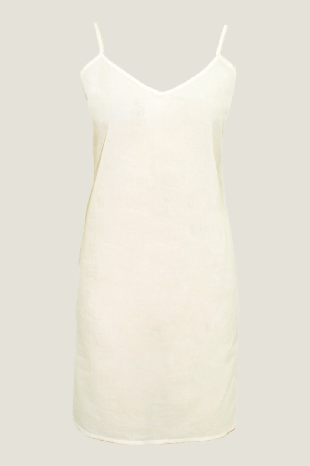 Cami V Midi Slip Dress | Neutral