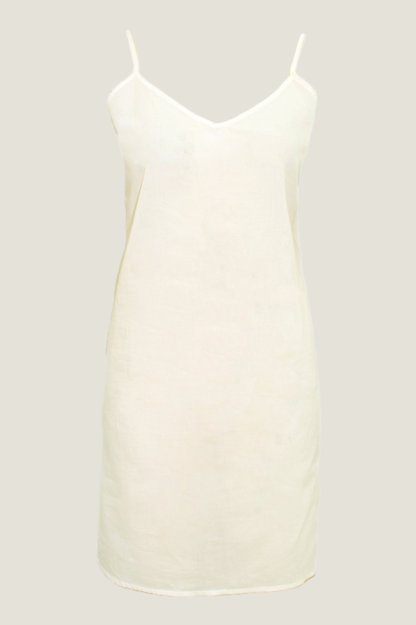 Cami V Midi Slip Dress | Neutral