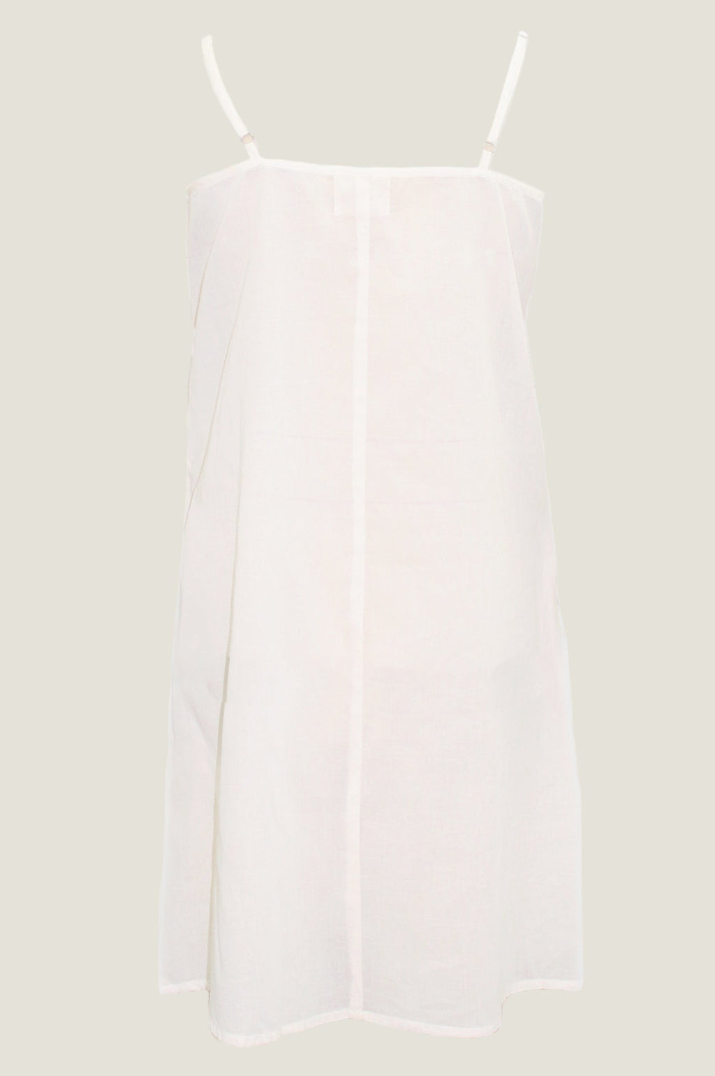 Cami V Midi Slip Dress | White