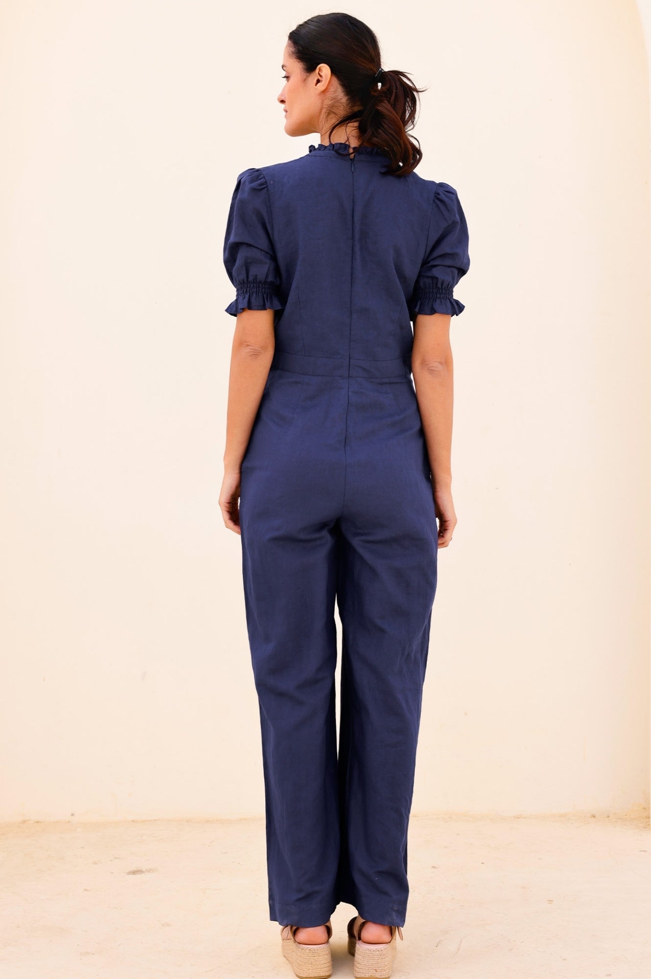 Tallulah Linen Jumpsuit | Navy