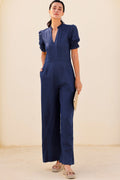 Tallulah Linen Jumpsuit | Navy