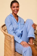 Cotton Pyjama Set | Bud Stamp Blue/Cobalt