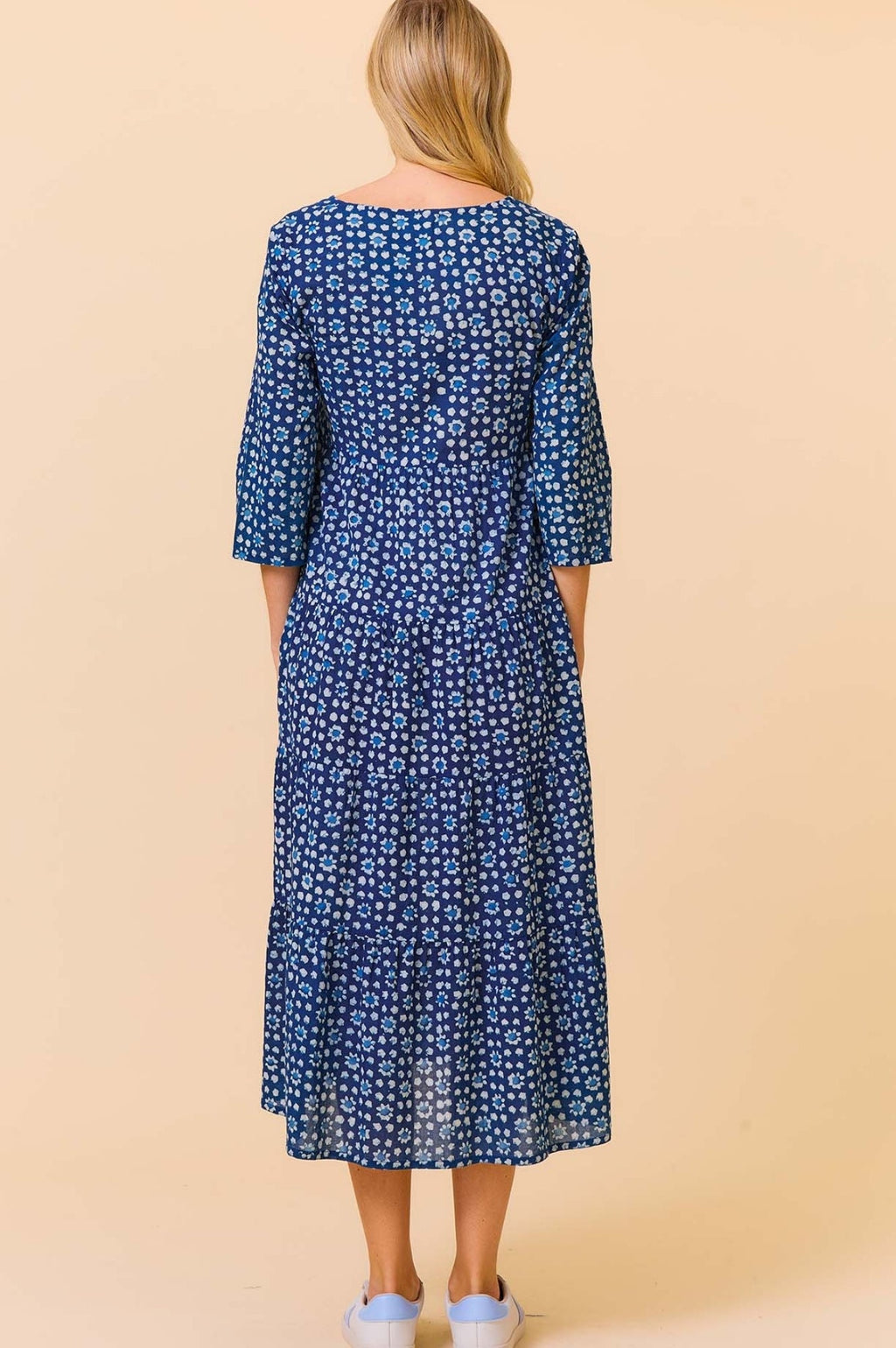 Emma Organic Cotton Dress | Navy