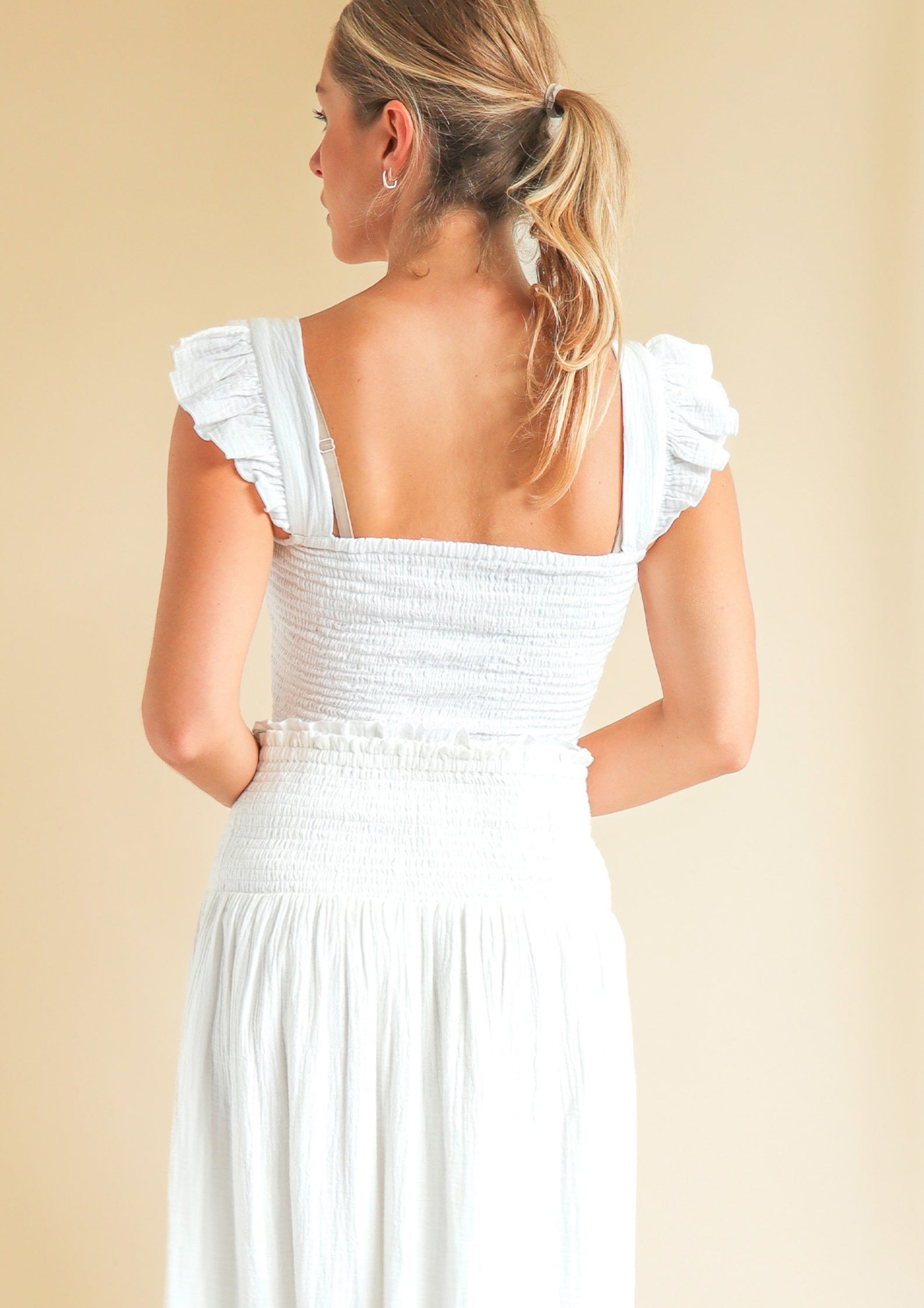 Bryony Cheesecloth Top | White