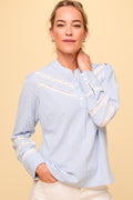 Romy Blouse | White/Blue