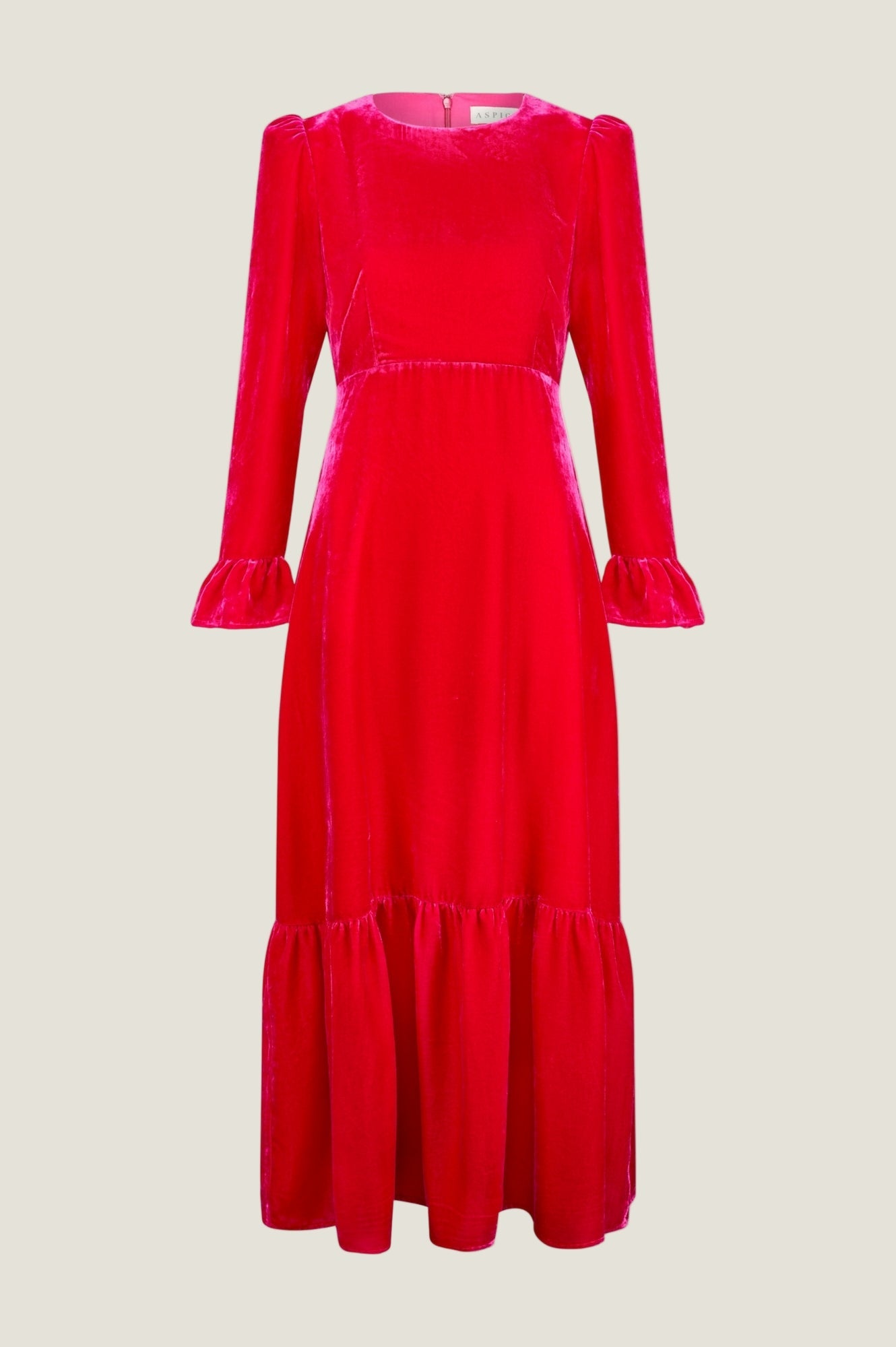 Victoria Velvet Dress | Bright Pink