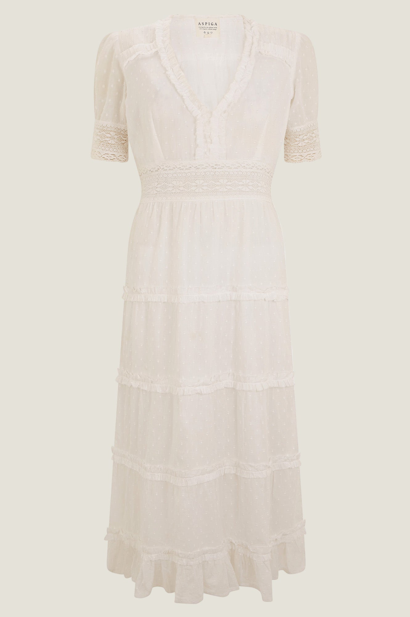 Viola Cotton Midi Dress | White