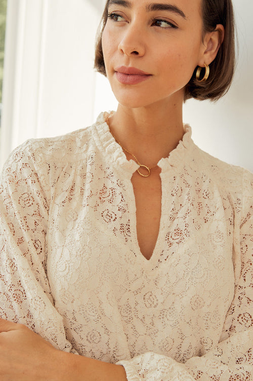 Amelie Lace Blouse | Ivory