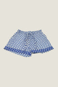Pyjama Shorts | Leaf White/Blue